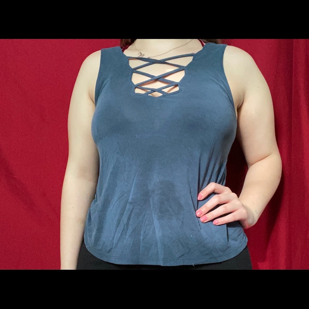 Navy blue tank top